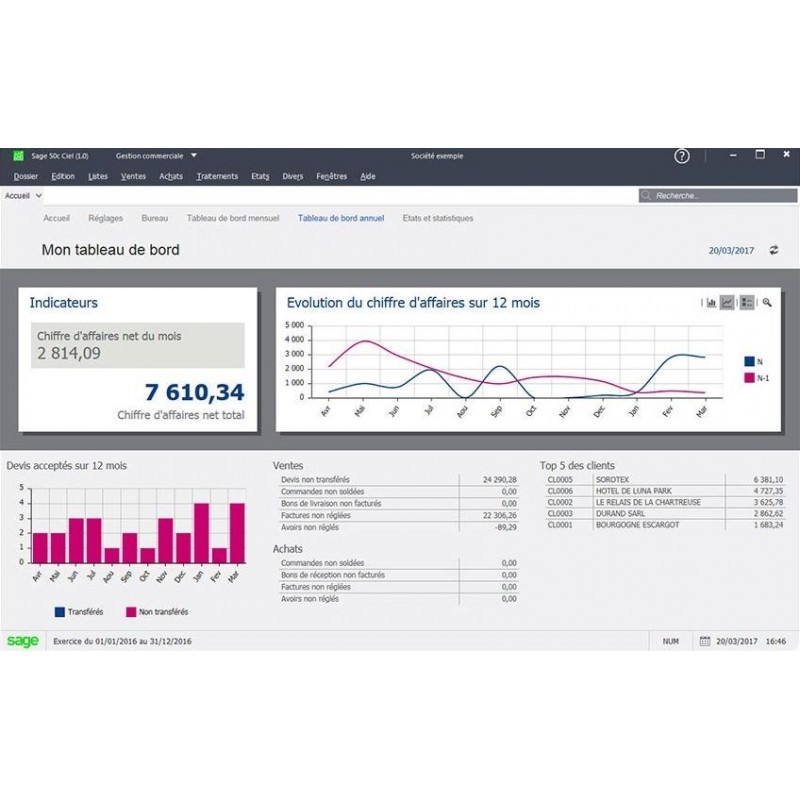 Logiciel Sage 50Cloud Ciel Gestion Commercial