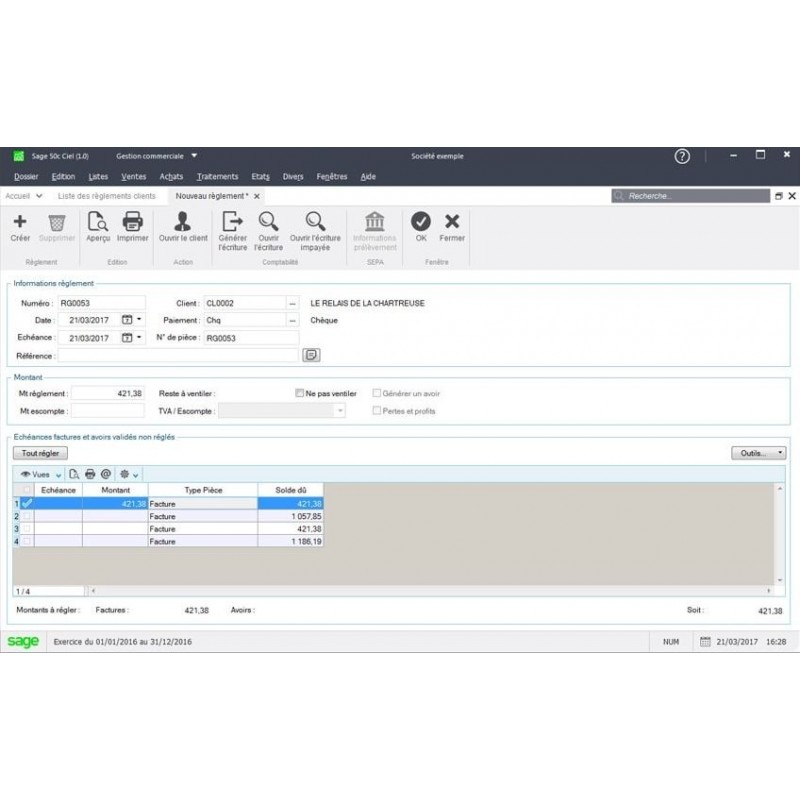 Logiciel Sage 50Cloud Ciel Gestion Commercial