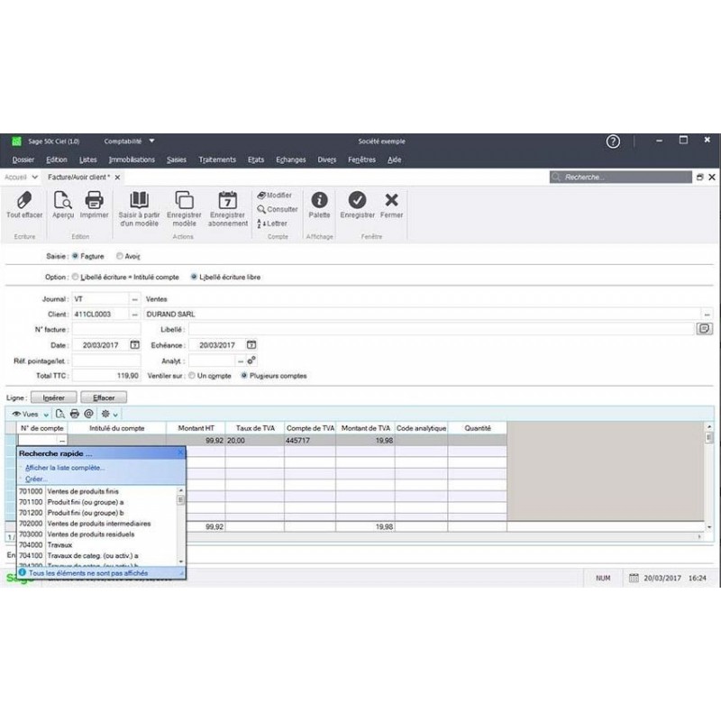 Logiciel Sage 50Cloud Ciel Compta