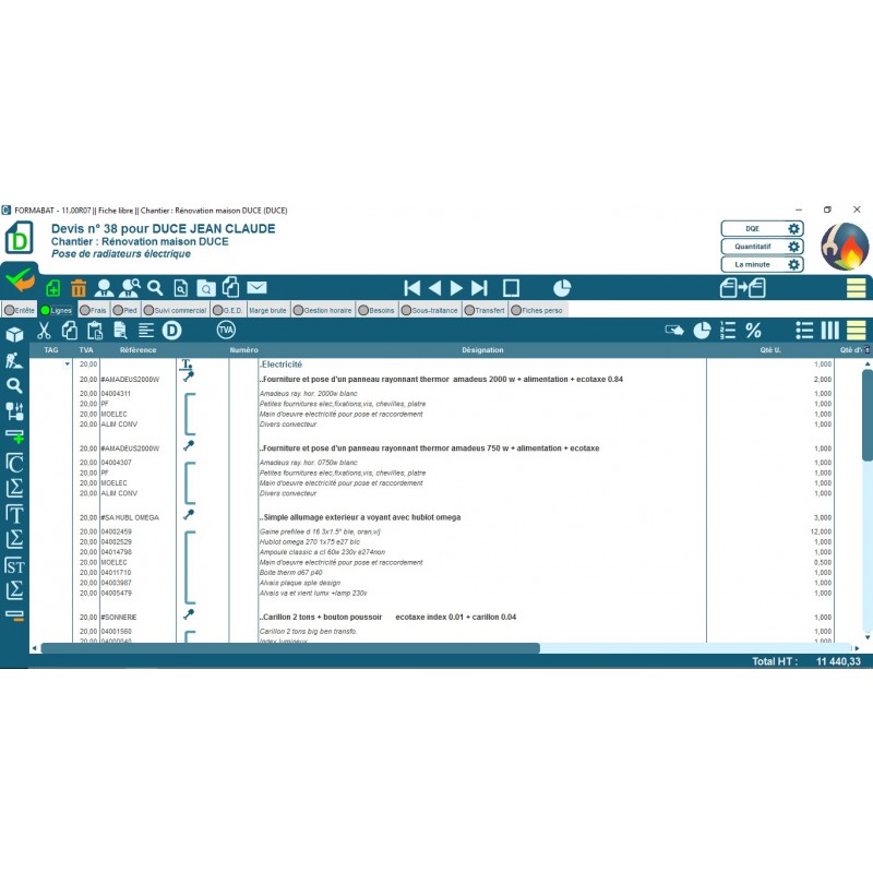 Logiciel Codial – Module Bâtiment