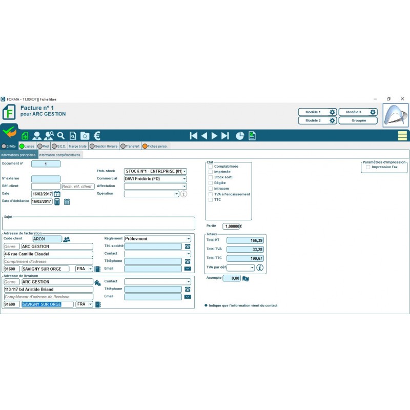 Logiciel Codial – Module Services